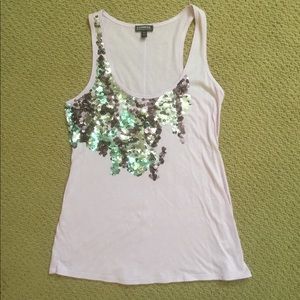 Express Purple Sequin Tank Top XS